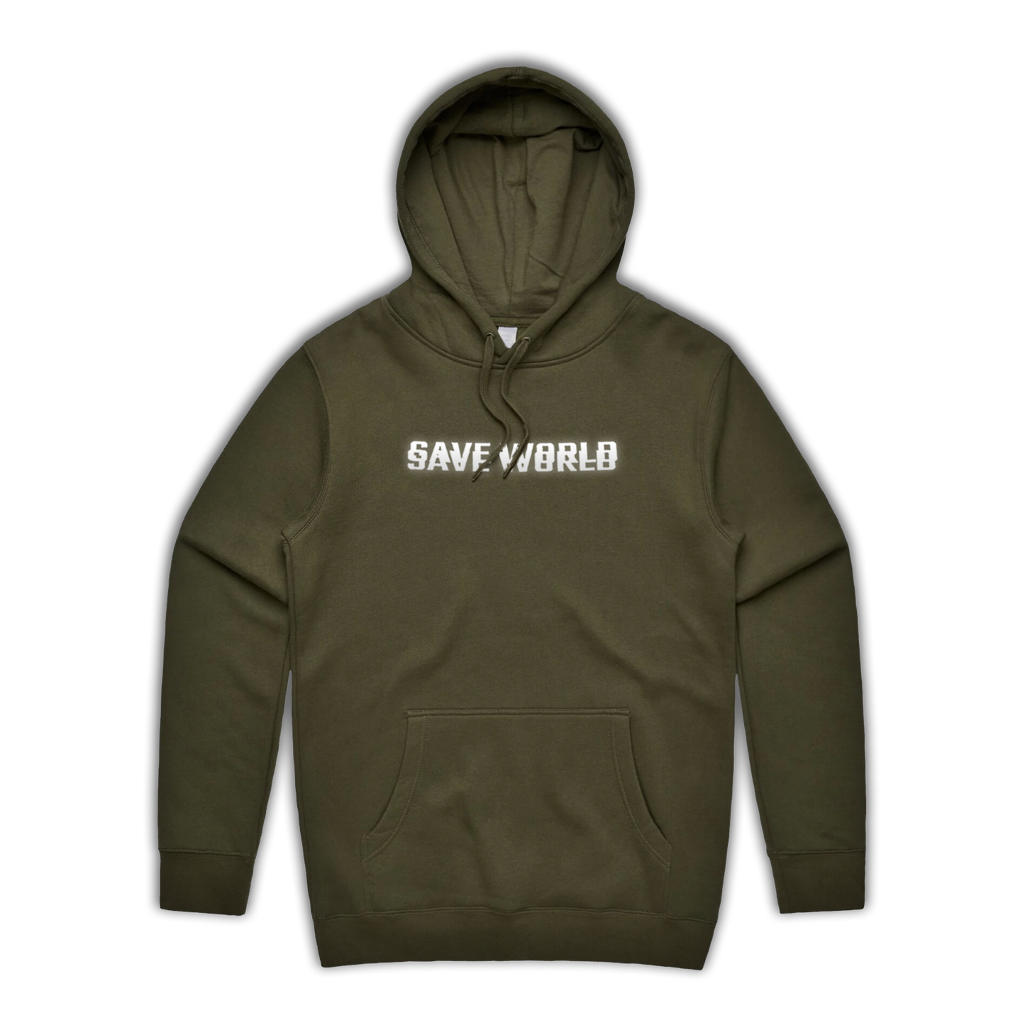 Olive Green Save World Hoodie